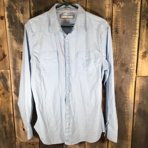 Paper Denim & Cloth men’s long sleeve casual button down shirt size large - Picture 1 of 4